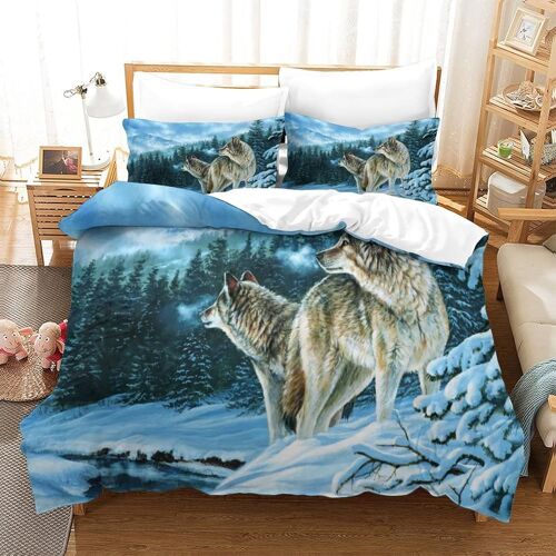 Animal Ensemble De Literie Imprim¿¿ D Housse De Couette En Microfibre Douce Pour Enfants Et Adolescents Avec Taie D'oreiller Zipp¿¿E Double£¿Xcm£©