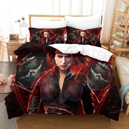 Black Widow Ensemble De Literie Imprim¿¿ D Ensemble De Pi¿¿Ces Housse De Couette En Microfibre Douce Avec Taies D'oreiller Housse De Couette Double£¿Xcm