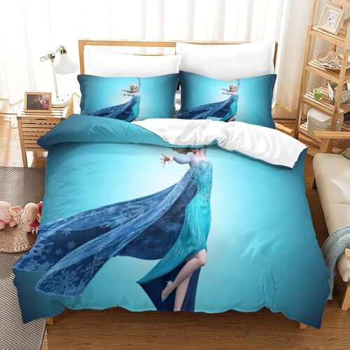 Frozen Housse De Couette ¿¿ Th¿¿Me Imprim¿¿E En D Ensemble De Literie En Microfibre Douce Ensemble De Pi¿¿Ces Avec Housse De Couette Taie D'oreiller ¿¿ Fe