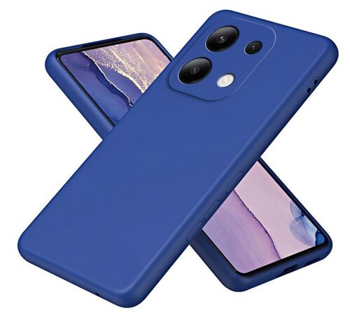 Coque pour Xiaomi Redmi Note 13 Pro 5G / Poco X6 5G - housse etui silicone gel fine + film ecran - BLEU FONCE