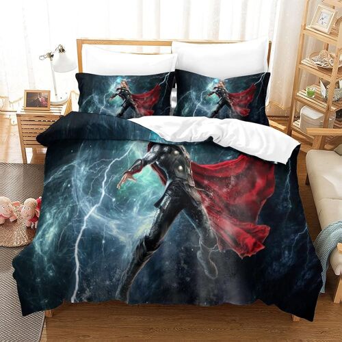 Superhero Chambre D¿¿Coration Ensemble De Literie Motif Imprim¿¿ D Ultra Doux Housse De Couette Fermeture ¿¿Clair Dissimul¿¿E Housse De Couette Taie D'ore