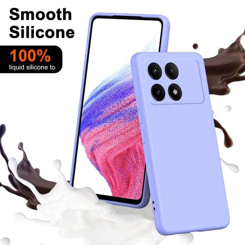 Coque pour Xiaomi Redmi K70E 5G / Poco X6 Pro 5G - housse etui silicone gel fine + film ecran - MAUVE