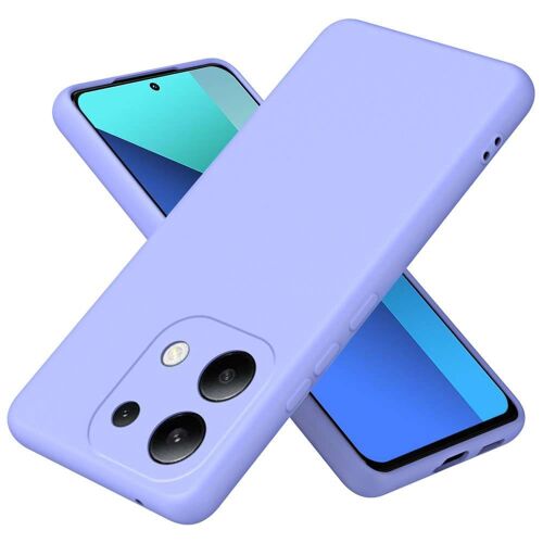 Coque pour Xiaomi Redmi Note 13 4G - housse etui silicone gel fine + verre trempe - MAUVE