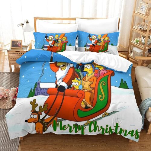 Housse De Couette Motif The Simpsons Cadeau Parure De Lit Housse De Couette Avec Taies D'oreiller Pour D¿¿Co Chambre Adulte Enfant Double£¿Xcm£©
