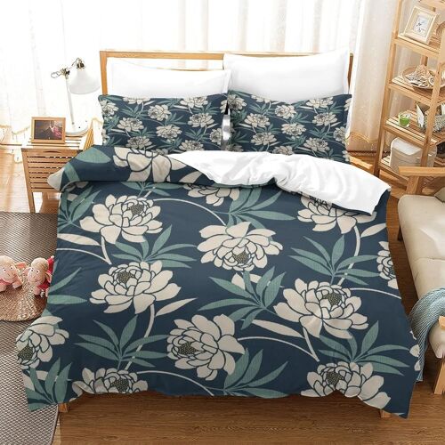 Floral Print Pcs Parure De Lit - Housse De Couette Douce Housse Couette Imprim¿¿ D Avecfermeture ¿¿Clair+ D'oreiller Single£¿Xcm£©