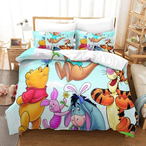 Winnie The Pooh Housse De Couette ¿¿ Th¿¿Me Imprim¿¿E En D Ensemble De Literie En Microfibre Douce Ensemble De Pi¿¿Ces Avec Housse De Couette Taie D'orei