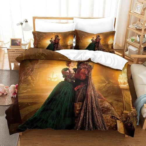 Beauty And The Beast Housse De Couette D Imprim¿¿ Movie Poster - Parure De Lit Microfibreavec Fermeture ¿¿Clair, Housse Couette Imprim¿¿ Avec Taies D'ore