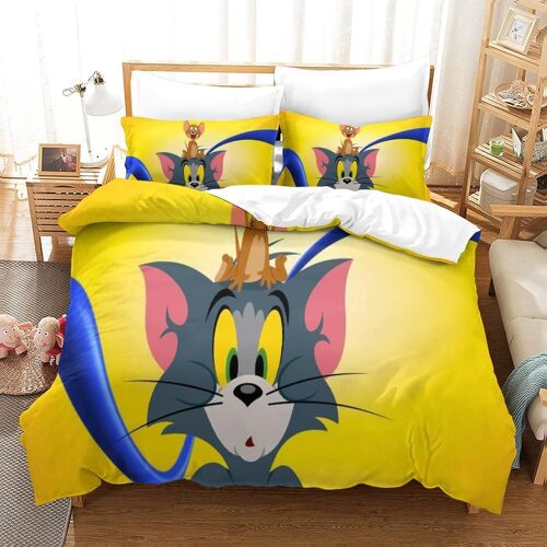 Tom&jerry Ensembles De Housse De Couette Funny D Ensembles De Literie Microfibre Parure De Lit King£¿Xcm£©