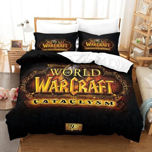 World Of Warcraft Parure De Lit Pour Enfants Adulte Game Wallpaper Parure Housse De Couette Housse De Couette D Chambre D¿¿Cor Pcs Double£¿Xcm£©
