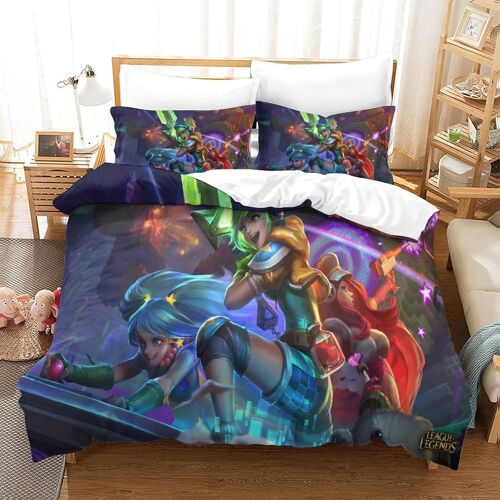 Gamers Parure De Lit Pi¿¿Ces ¿¿ Game Wallpaper Th¿¿Me Imprim¿¿ En D, Avec Housse De Couette ¿¿ Fermeture ¿¿Clair Dissimul¿¿E, Housse De Couette Super Douce
