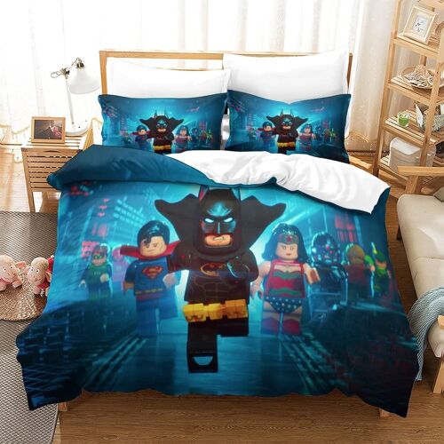 Lego Th¿¿Me D'impression D Housse De Couette En Microfibre Douce Ensemble De Literie Pi¿¿Ces Avec Fermeture ¿¿Clair Cach¿¿E Taie D'oreiller Housse De Cou