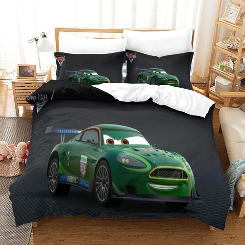 Parure De Lit Cars Pour Enfants,Adultes - Nigelgearsley Housse De Couette Pour Chambre ¿¿ Coucher - En Microfibre Avec Taies D'oreiller Single£¿Xcm£©