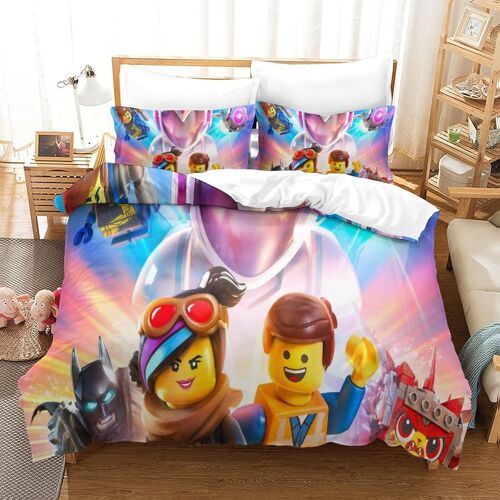 Lego Housse De Couette Pi¿¿Ces Avec Cartoon Parure De Lit Douce,Confortable, % Polyester Pour Adultes Enfants Double£¿Xcm£©