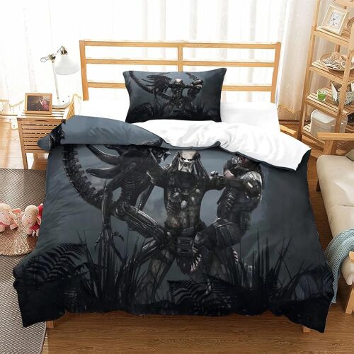 Housse De Couette Predator Avec Taies D'oreiller,Movie Poster Parure De Lit Douce Confortable En Microfibre,Pour Adultes Enfants Single£¿Xcm£©