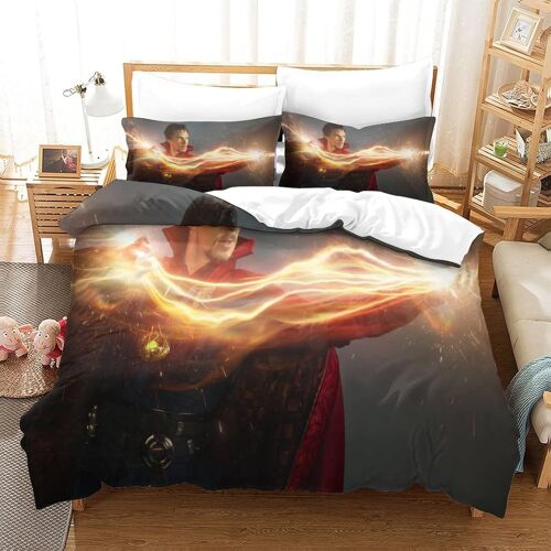 Doctor Strange Ensemble Housse De Couett Imprim¿¿ D Et Taie D'oreiller ,Ultra Doux Microfibre Hypoallerg¿¿Nique £¬Ensemble Housse De Couette Avec Fermetu