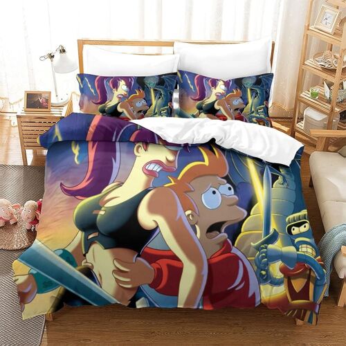 The Simpsons Ensemble Housse De Couett Imprim¿¿ D Et Taie D'oreiller,Ultra Doux Microfibre Hypoallerg¿¿Nique £¬Ensemble Housse De Couette Avec Fermeture