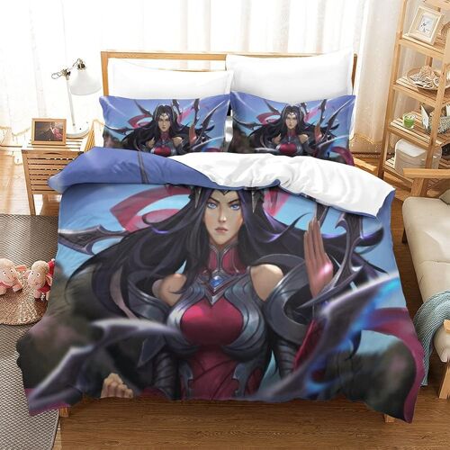 Gamers Ensemble De Literie Imprim¿¿ D Housse De Couette ¿¿ Irelia Th¿¿Me Pi¿¿Ces Avec Taies D'oreiller ¿¿ Fermeture ¿¿Clair Dissimul¿¿E Et Housse De Couette