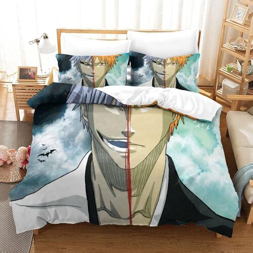 Housse De Couette Bleach Motif Kurosaki Ichigo Cadeau Parure De Lit Housse De Couette Avec Taies D'oreiller Pour D¿¿Co Chambre Adulte Enfant Single£¿Xcm