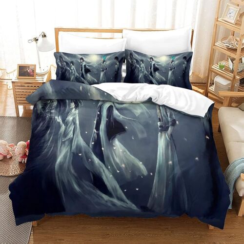 Housse De Couette Bleach Parure De Lit Kuchiki Byakuya Impression Num¿¿Rique D Microfibre Fermeture ¿¿Clair Hypoallerg¿¿Nique Double£¿Xcm£©