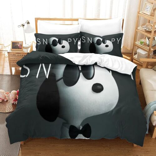Snoopy Pcs Housse De Couette Cartoon Ensemble De Housse De Couette Imprim¿¿ D Taie D'oreiller Parure De Lit Linge De Lit King£¿Xcm£©