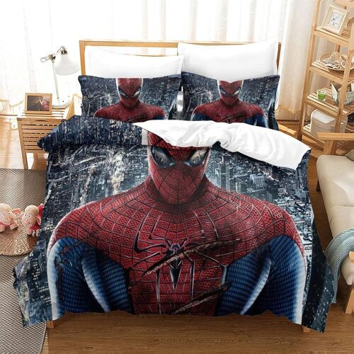 Housse De Couette Spiderman, Motif Movie Posters,Cadeau, Parure De Lit, Housse De Couette Avec Taies D'oreiller, Pour Déco Chambre Adulte Enfant King¿