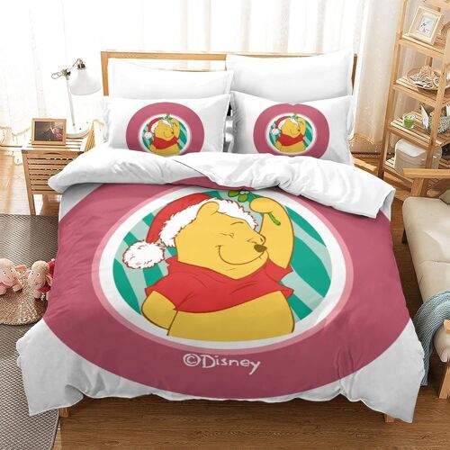 Parure De Lit Pièces Pour Winnie The Pooh Personnages Animés Impression D Housse De Couette En Microfibre Hypoallergique Avec Fermeture Éclair Single
