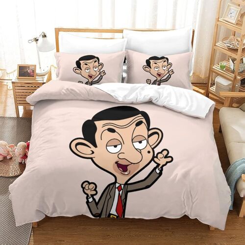 Mr Bean Impression En D Parure De Couette Avec Fermeture Eclair Housse De Couette Respirante¿Pour Tout Le Monde¿Comedian Housse De Couette Avec