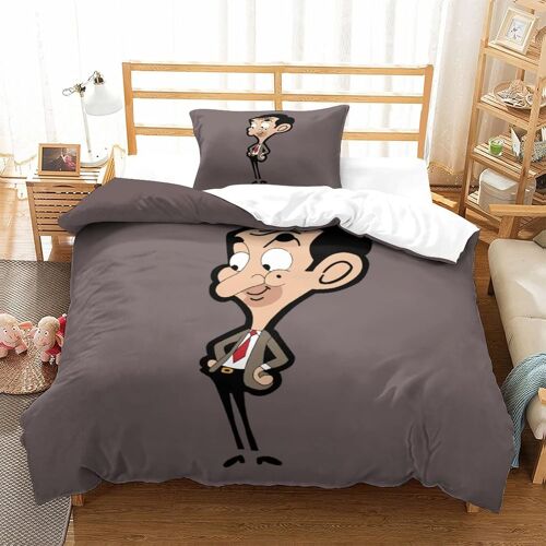 Mr Bean Impression En D Parure De Couette Avec Fermeture Eclair Housse De Couette Respirante¿Pour Tout Le Monde¿Comedian Housse De Couette Avec