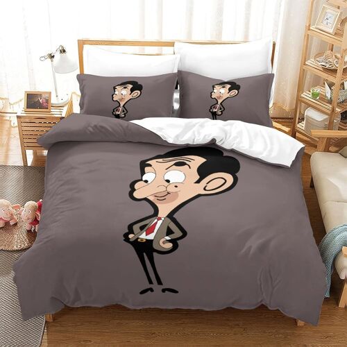 Mr Bean Impression En D Parure De Couette Avec Fermeture Eclair Housse De Couette Respirante¿Pour Tout Le Monde¿Comedian Housse De Couette Avec