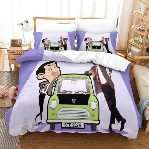 Housse De Couette Mr. Bean D Ensembles,Parure De Lit Et Taies D'oreiller Motif Cartoon,Housse De Couette Adulte Enfants Double£¿Xcm£©