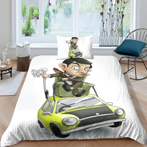 Mr. Bean Impression En D Sets De Housse De Avec Fermeture Eclair Couettes Movie Comics Animation Housse De Couette Microfibre ¿Adulte Gar? On Fille Ns
