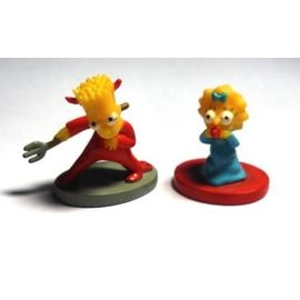 Figurines "Zaini" (2003) - Les Simpson / Lot De 2: (N° 2 Maggie Et N° 8 Bart)
