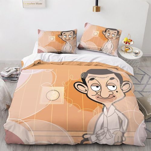 Mr. Bean Impression En D Sets De Housse De Avec Fermeture Eclair Couettes Movie Comics Animation Housse De Couette Microfibre ¿Adulte Gar? On Fille Ns