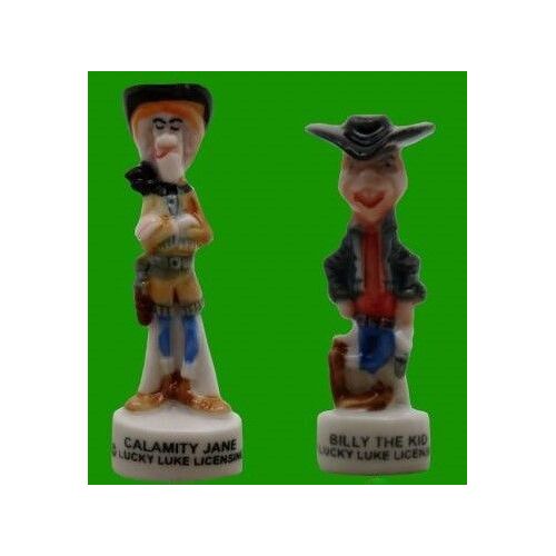 Lot De 2 Fèves Série Lucky Luke : Calamity Et Billy The Kid. Arguydal, 1999