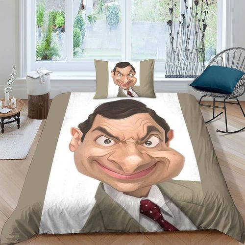 Mr. Bean Impression En D Parure De Couette Avec Fermeture Eclair Housse De Couette Respirante¿Pour Tout Le Monde¿Movie Comics Animation Housse De Coue