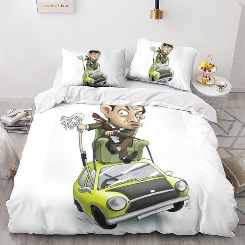 Mr. Bean Impression En D Sets De Housse De Avec Fermeture Eclair Couettes Movie Comics Animation Housse De Couette Microfibre ¿Adulte Gar? On Fille Ns