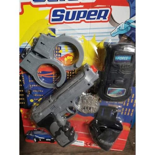 Set Pistolet Et Accessoires Policier Forces Spéciales (Blister)