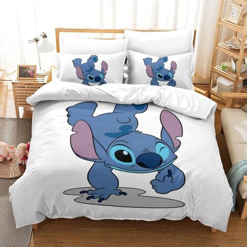Stitch Impression En D Sets De Housse De Avec Fermeture Eclair Couettes Lilo & Stitch Housse De Couette Microfibre £¬Adulte Gar? On Fille Nsembl