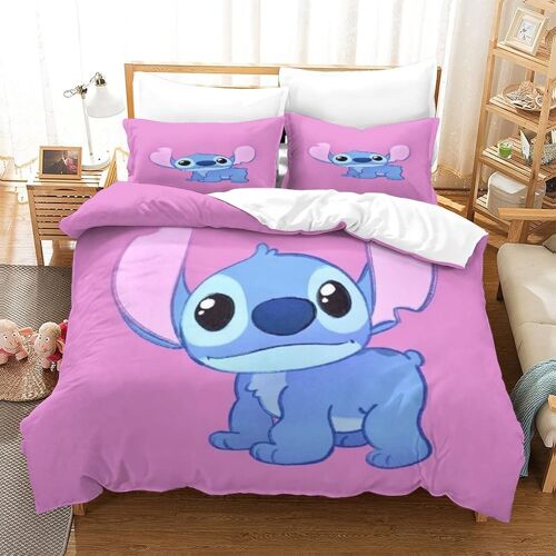 Stitch Impression En D Sets De Housse De Avec Fermeture Eclair Couettes Lilo & Stitch Housse De Couette Microfibre £¬Adulte Gar? On Fille Nsemble£¬De Av