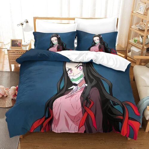 Demon Slayer Housses De Couette Adultes Et Enfants Parure De Lit X Cm Doux Hypoallerg¿¿Nique Microfibre Parure Housse Couette X Cm Avec ¿¿Clair Et Taies D¡®Oreiller