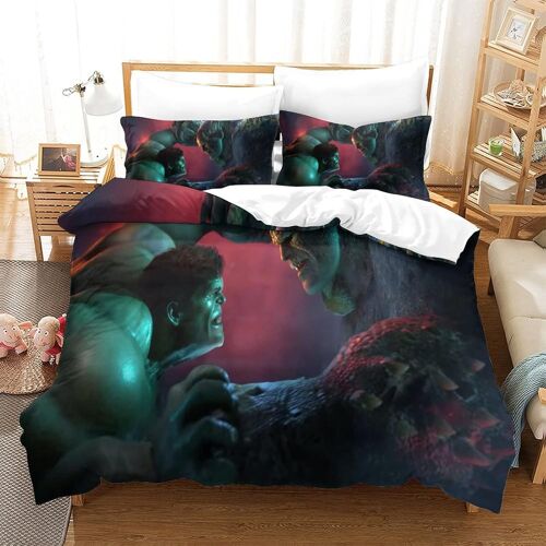 Superhero Ensembles De Housse De Couette Hulk D Ensembles De Literie Microfibre Parure De Lit King¿Xcm¿