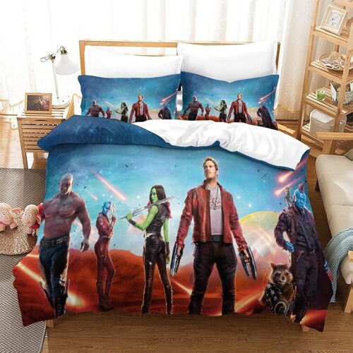 Superhero Pcs Housse De Couette Guardians Of The Galaxy Ensemble De Housse De Couette Imprimé D Taie D'oreiller Parure De Lit Linge De Lit King¿Xcm¿