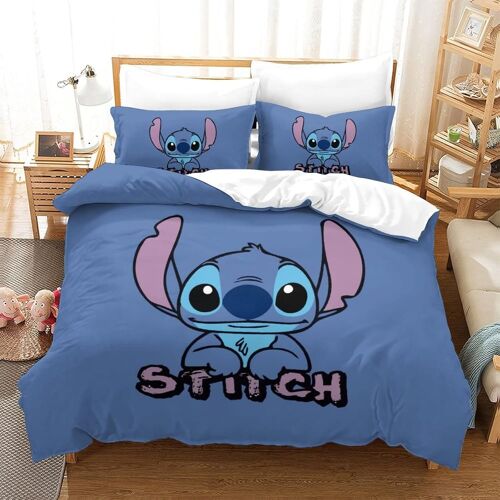 Stitch Impression En D Parure De Couette Avec Fermeture Eclair Housse De Couette Respirante¿Pour Tout Le Monde¿Lilo & Stitch Housse De Couette