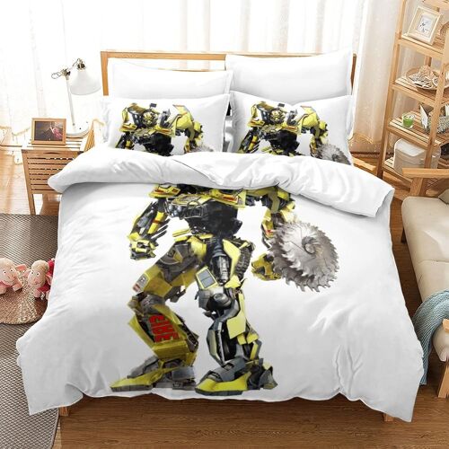 Transformers Autobot Impression En D Parure De Lit De Housse£¬Pour Adulte Adolescents£¬Robot Movie Pi¿¿Ces Housses Pour Couettes Respirant Fermet