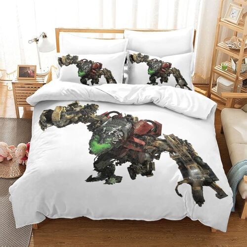 Parure De Lit Pi¿¿Ces Pour Transformers Autobot Robot Movie Impression D Housse De Couette En Microfibre Hypoallergique Avec Fermeture ¿¿Clair K