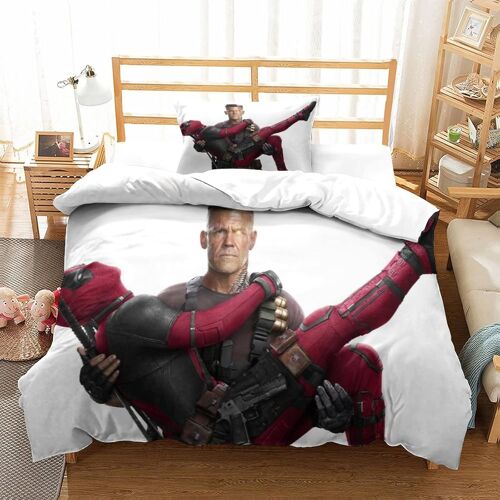 Parure De Lit Pi¿¿Ces Pour Deadpool Super Hero Impression D Housse De Couette En Microfibre Hypoallergique Avec Fermeture ¿¿Clair Single£¿Xcm£©