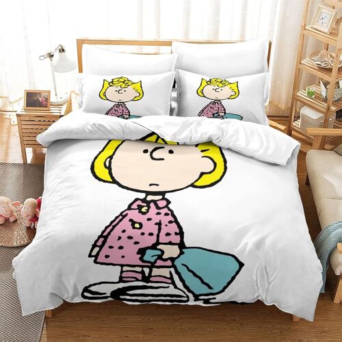 Parure De Lit Pi¿¿Ces Pour Snoopy Cartoon Dog Impression D Housse De Couette En Microfibre Hypoallergique Avec Fermeture ¿¿Clair Single£¿Xcm£©