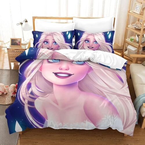 Frozen Impression En D Parure De Lit De Housse£¬Pour Adulte Adolescents£¬Elsa Pi¿¿Ces Housses Pour Couettes Respirant Fermeture Eclair Avec Taie