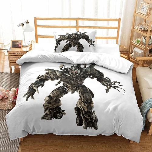 Transformers Impression En D Housse De Couette£¬Couette Microfibre Avec Fermeture Eclair Enfants Adultes£¬Decepticons Ensemble De Housse De C Oue