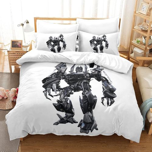 Transformers Impression En D Sets De Housse De Avec Fermeture Eclair Couettes Decepticons Housse De Couette Microfibre £¬Adulte Gar? On Fille Ns